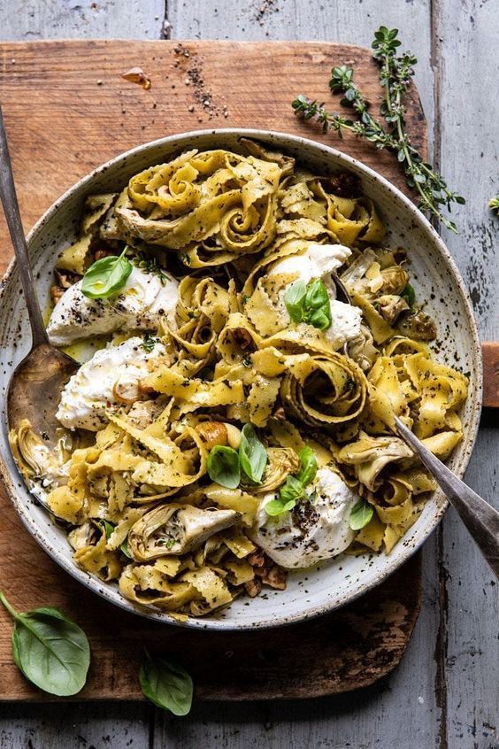  Roasted Lemon Artichoke and Browned Butter Pasta.