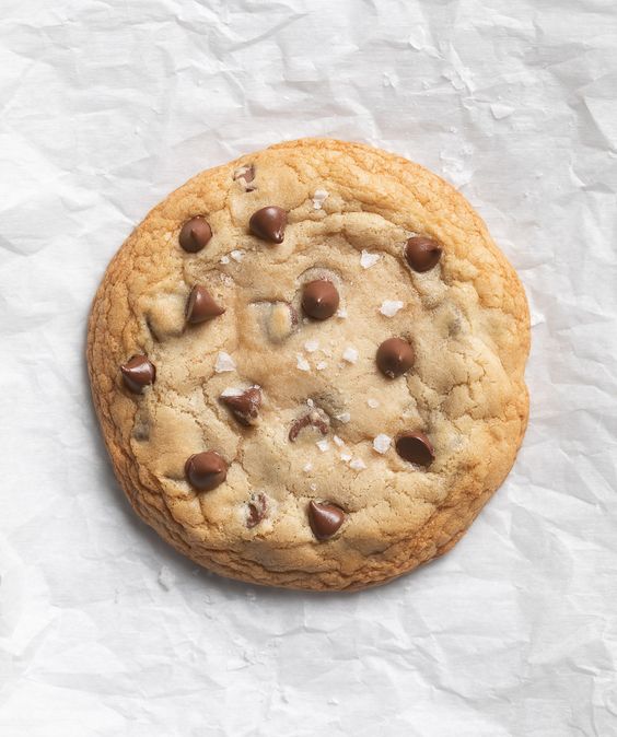 One large chocolate chip cookie. 