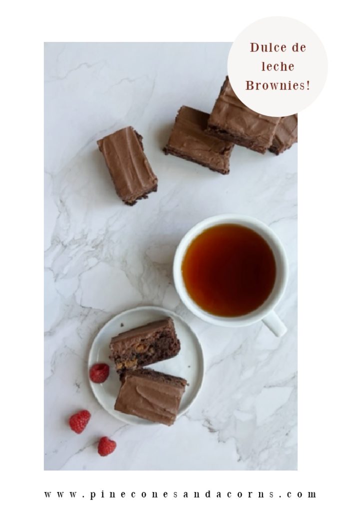 dulce de leche brownies Pinterest pin