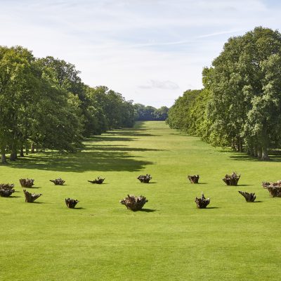 Houghton House sculpture garden.