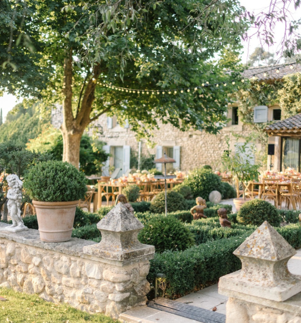 outdoor courtyard in Provence. 