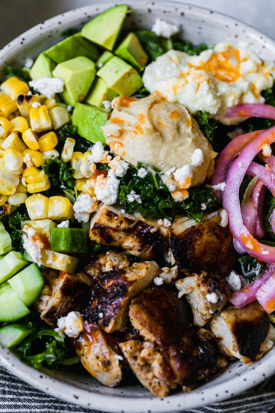 friday favorites harissa avocado chicken bowls.