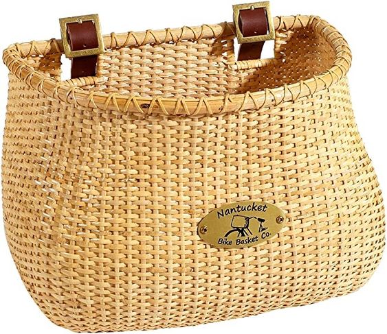 Wicker bike basket. 