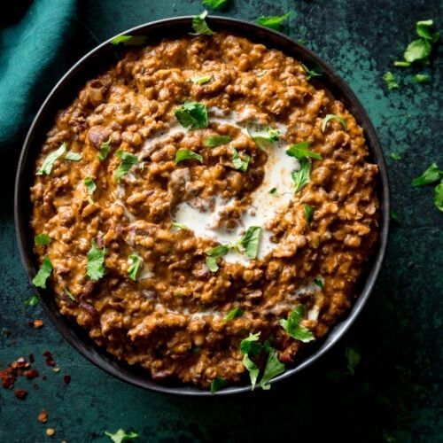 Dal Makhani   lentil and bean dish. 