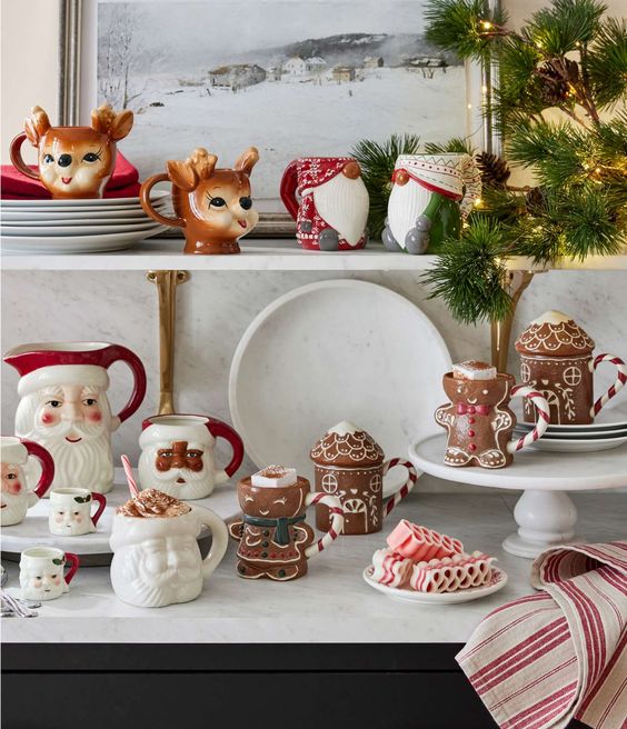 christmas mugs.