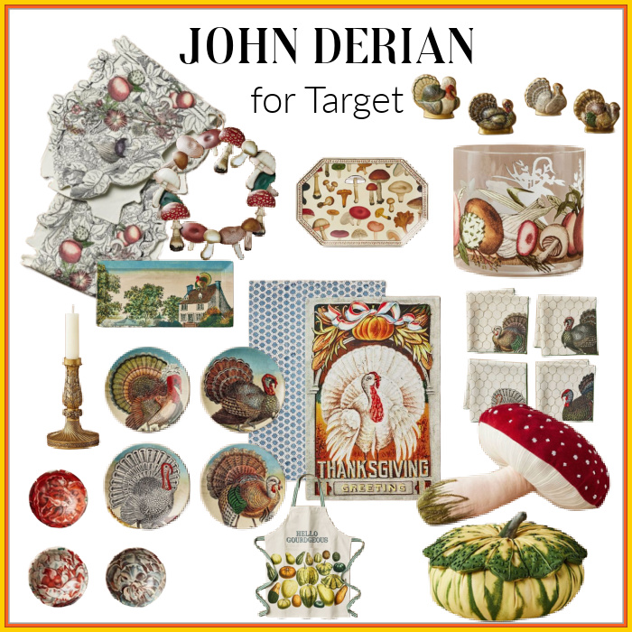 John Derian for Target collage of products.