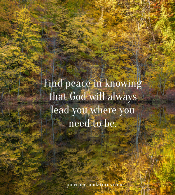 Silent Sunday Find Peace in Knowing that God will always lead you where you need to be.