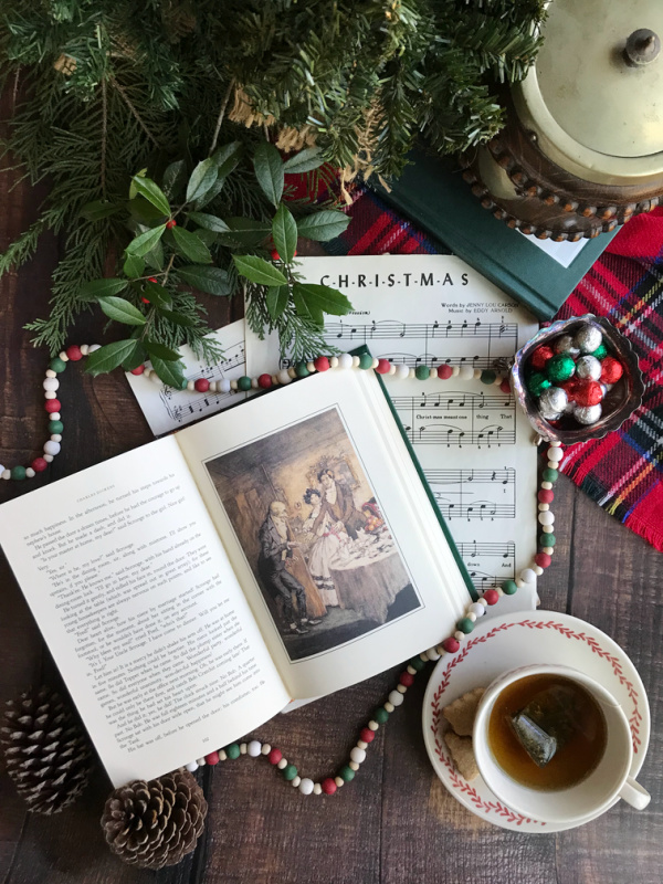 Christmas Carol and Holiday Music Flatlay