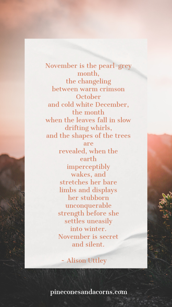 Quote November by Alison Uttley