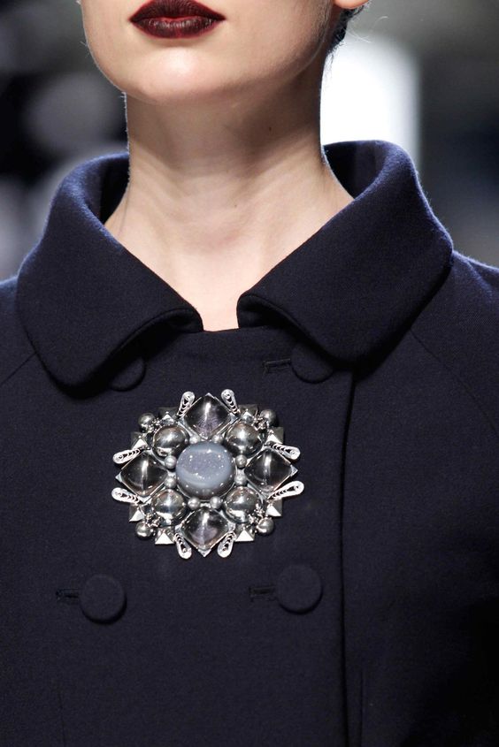 Statement brooch at Bottega Veneta F/W 2012