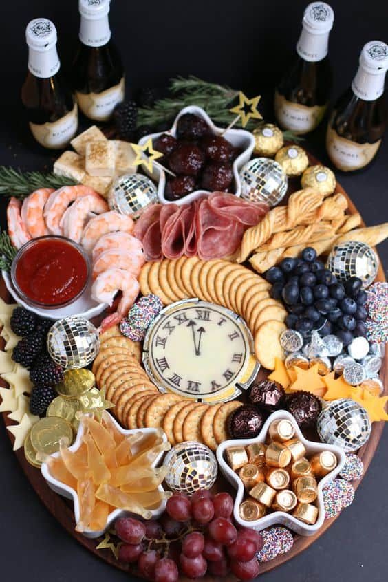 New Year charcuterie board. 