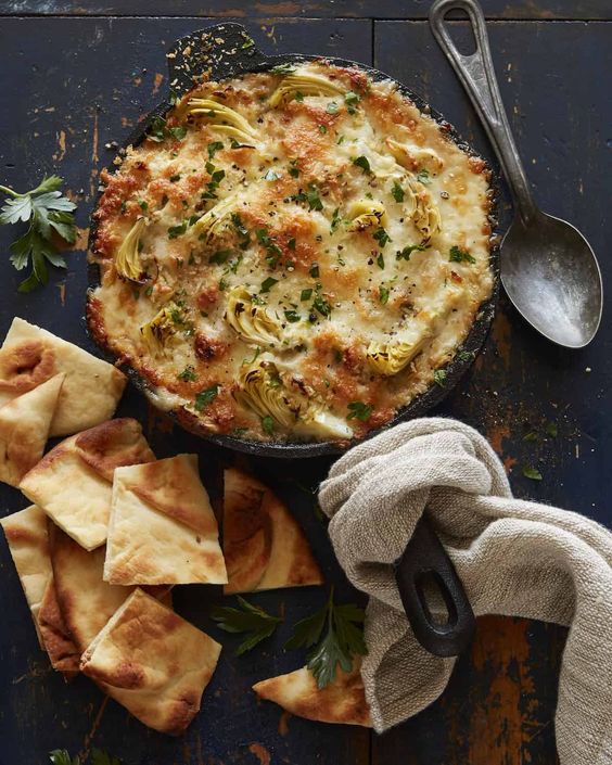 Cheesy Artichoke Dip. 