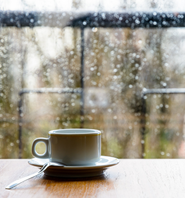 hot chocolate rainy day.