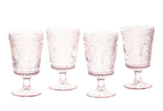 Pink water glasses