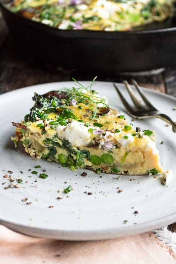 Garden Frittata with Goat Cheese & Potatoes.