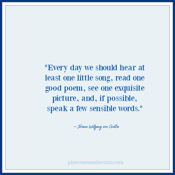 30-day-self-care-challenge “Every day one should at least hear one little song, read one good poem, see one fine painting and -- if at all possible -- speak a few sensible words.”