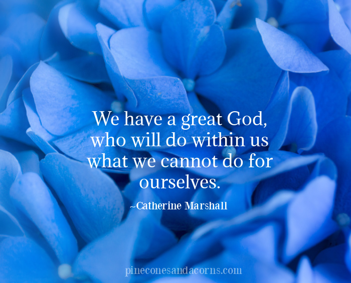 We have a great God, who will do within us what we cannot do for ourselves.