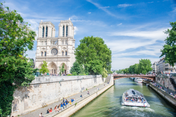 Notre Dame and the Seine River.