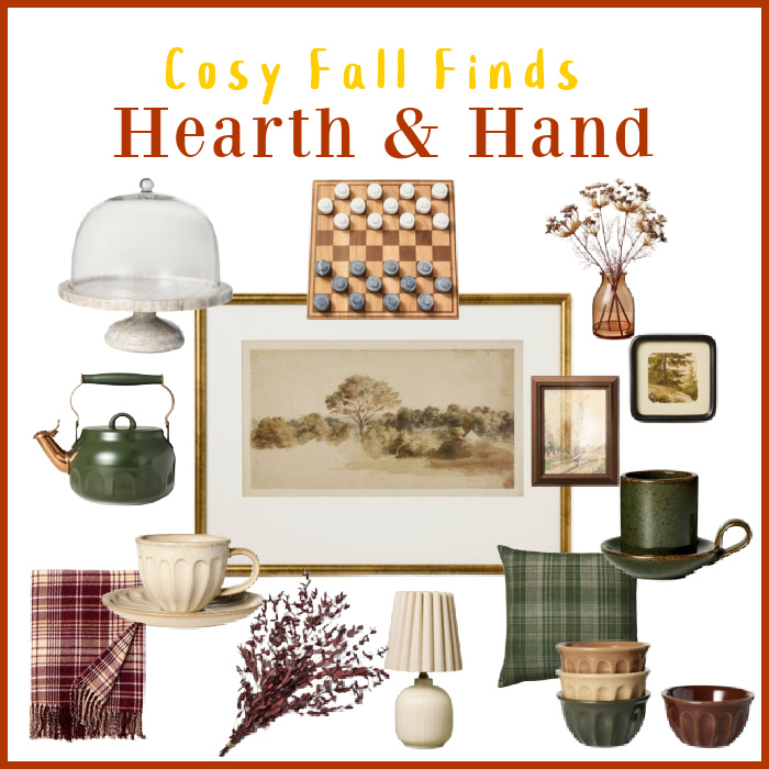 Hearth and Hand Target Cosy Fall Finds collage.