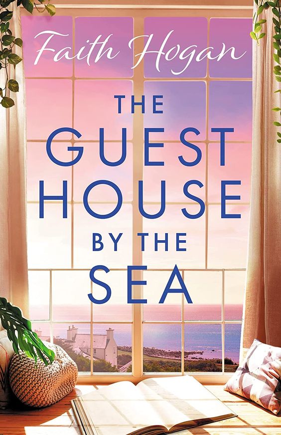 The Guest House by the Sea book cover with a view of the sea out the window. 