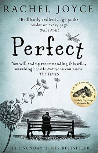 Perfect book cover, blue with a person sitting on a park bench. 
