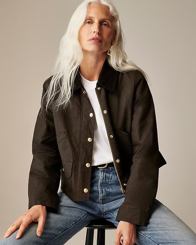 Jcrew Brown cropped barn jacket. 