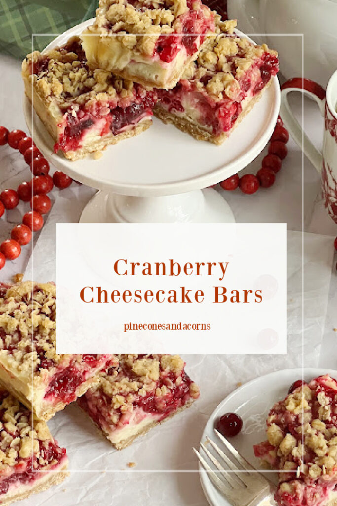 cranberry cheesecake bars pin