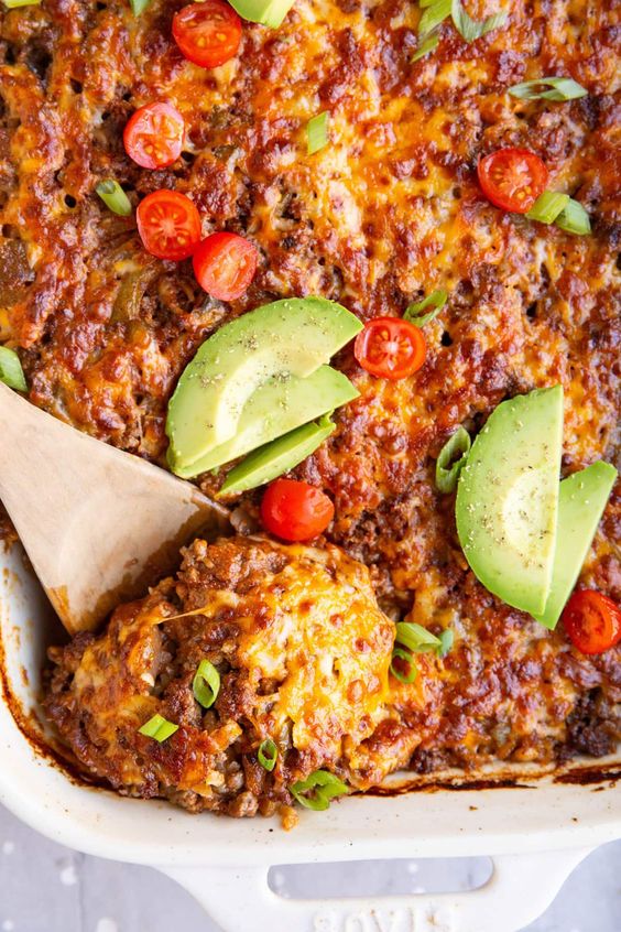 Ground beef enchiladas.