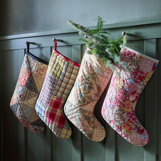 Recycled fabric stockings.