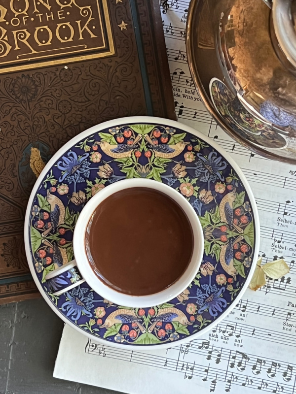 hot chocolate William morris cup