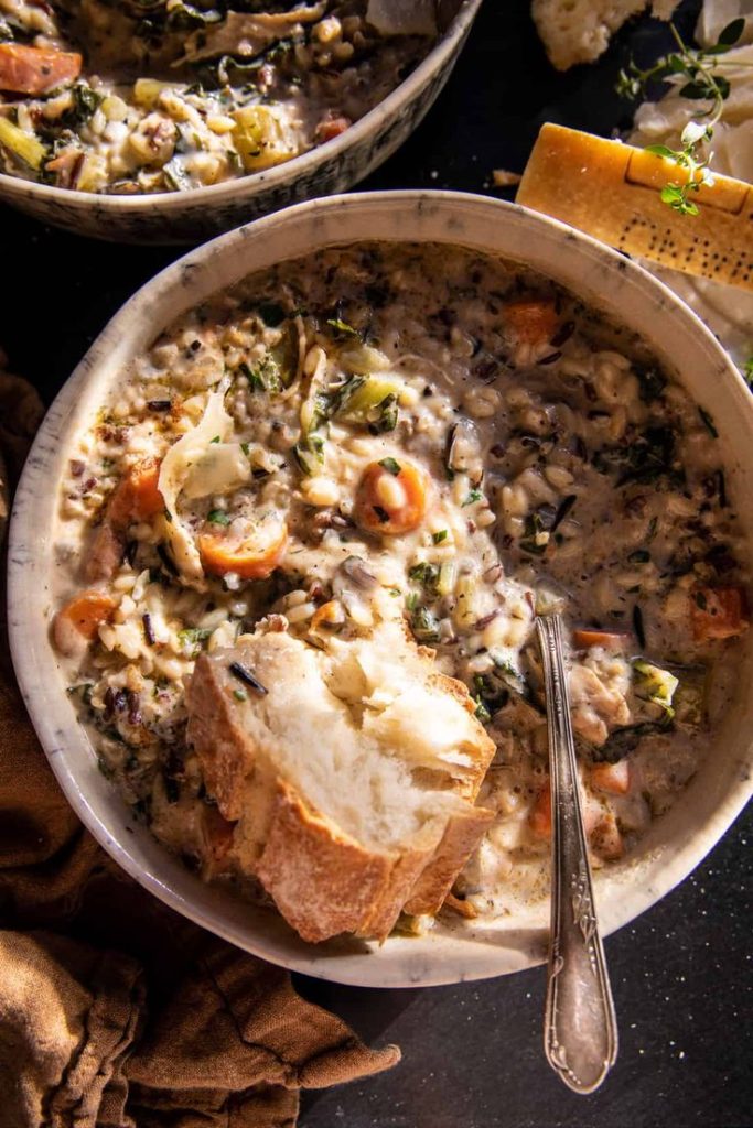 chicken and rice soup. 