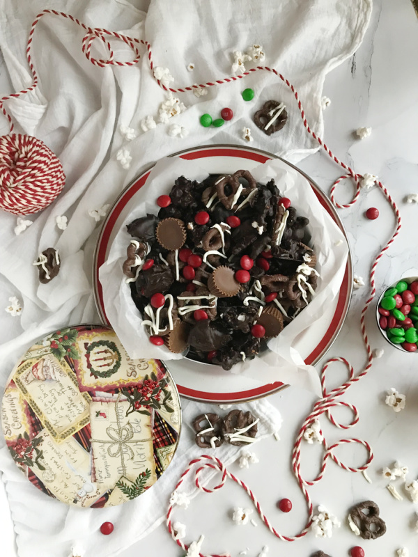 Chocolate covered snack mix jingle mix
