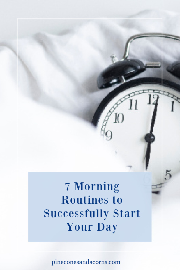 7 Morning Routines to Successfully Start Your Day with an alarm clock in a bed.