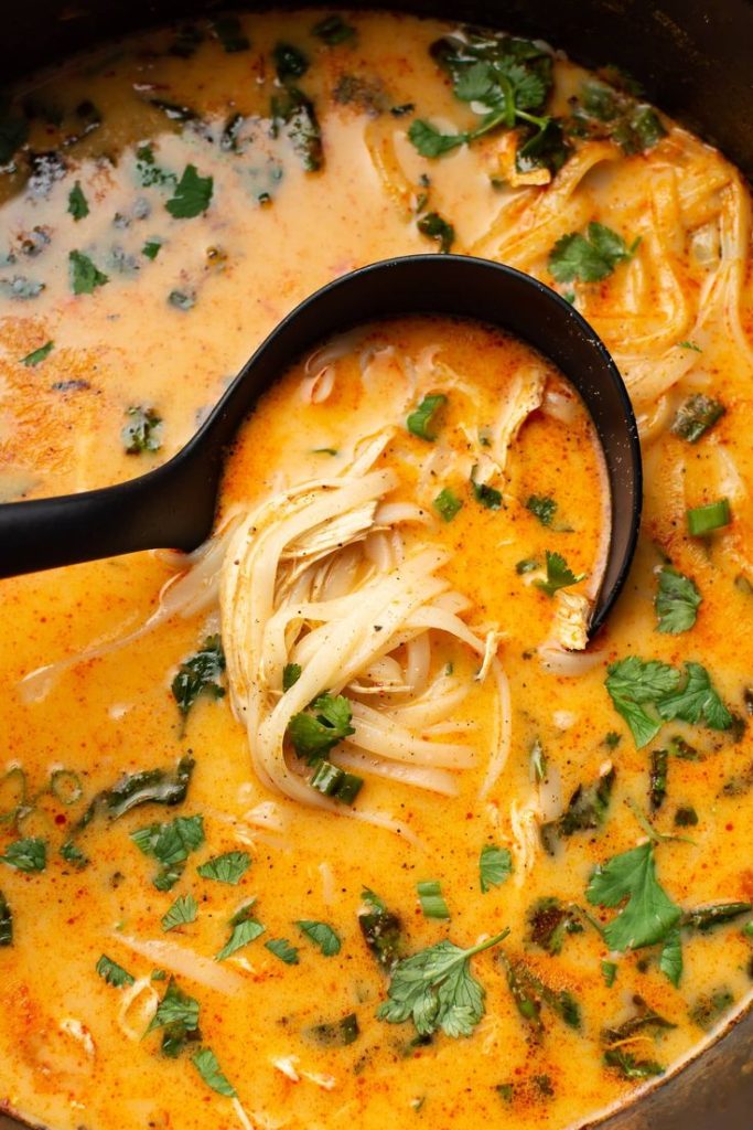 Thai chicken curry soup.