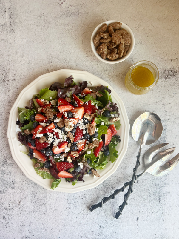 Candied pecan Strawberry salad.