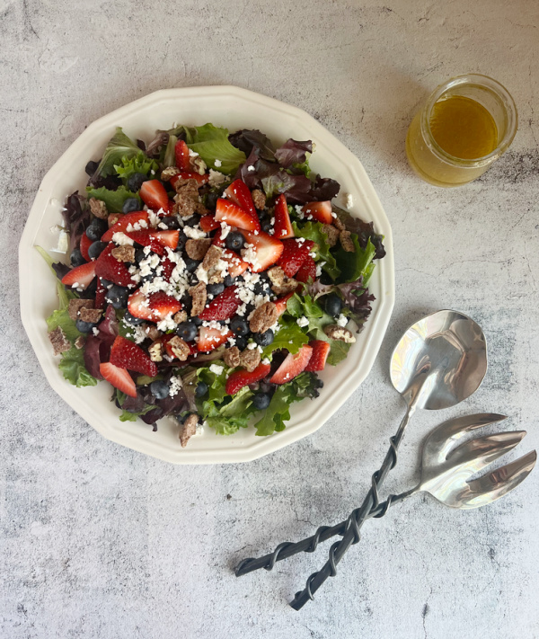 Spring strawberry salad.