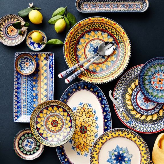 Serving platters and bowls for summer hostess gifts. 