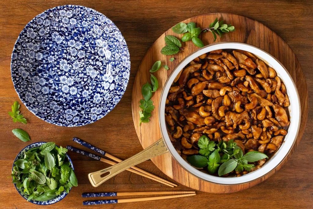 Sweet and Spicy Hoisin Cashew Chicken.