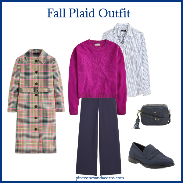 Fall Plaid Outfit collage.