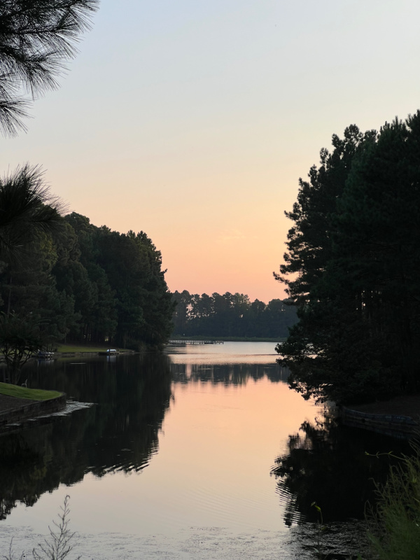Lake at sunrise.