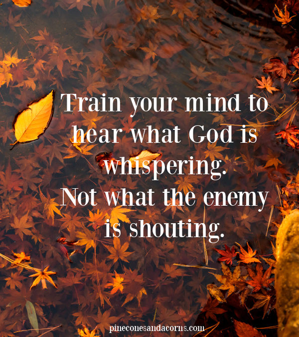 Train your mind to hear what God is calling. Not what the enemy is whispering.