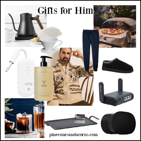 Gift Guide for Him collage.
