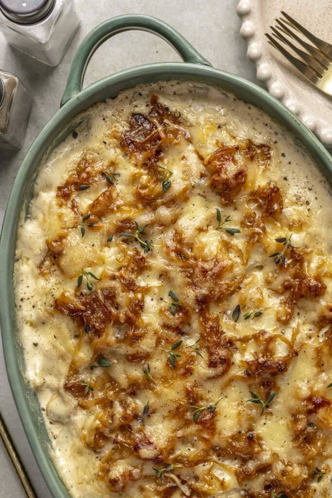 Caramelized onion potatoes. 
