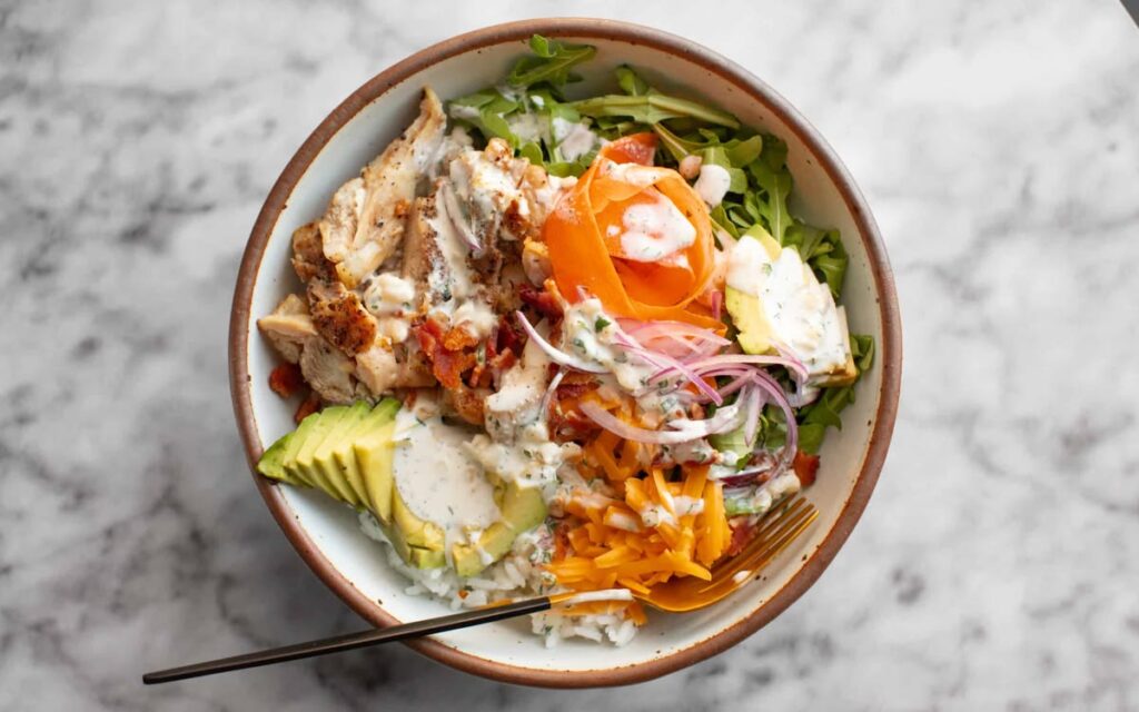 Chicken bacon ranch bowls.