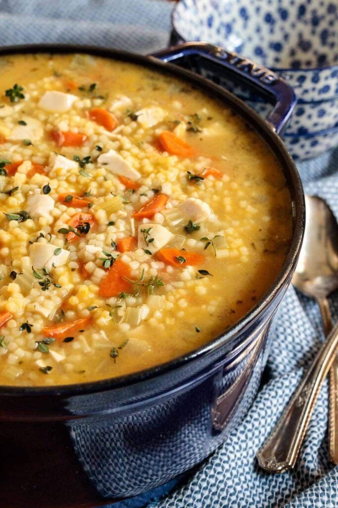 Chicken pasta soup. 