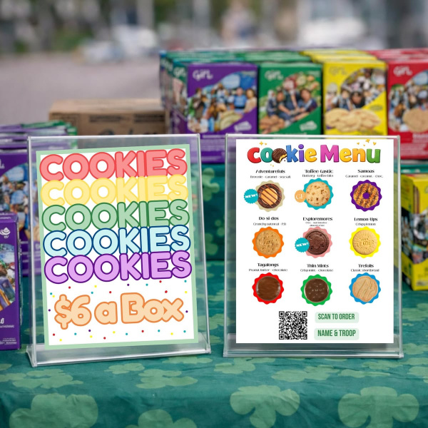 Girl Scout cookies list.
